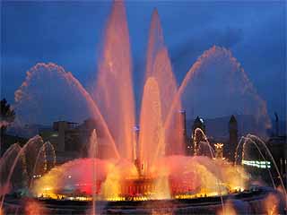  Barcelona:  Spain:  
 
 Singing fountains